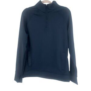 ⛳ NWT Logix Navy Blue Quarter Zip Pullover Thumbhole Pockets S ⛳